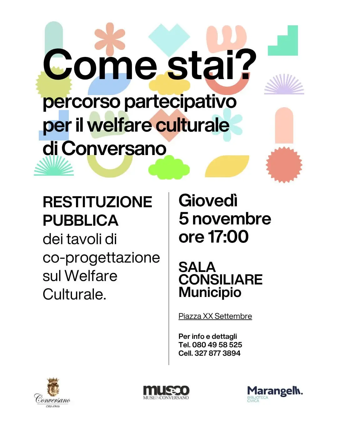 Come stai Percorso partecipativo per il welfare culturale di Conversano